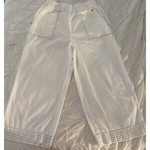 Voyageur By Mersea Pants Womens White Wide Leg Size L